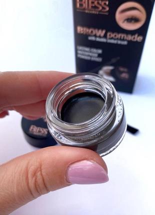 Помада для брів bless beauty brow pomade  03 dark brown2 фото