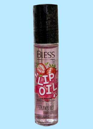 Олія для губ bless beauty roll lip oil, полуниця1 фото