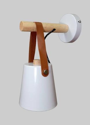 Настенный белый светильник модерн (52-v27040-1 wh)