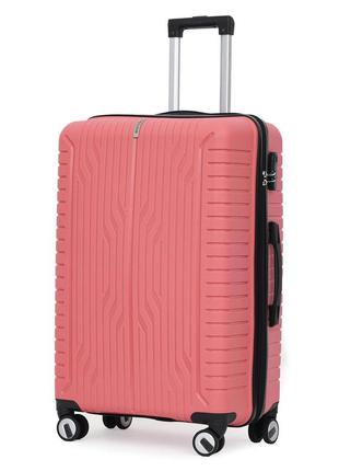 Чемодан дорожный 78 л  semi line 24" (m) pink (t5610-2)