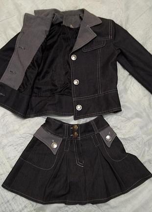 Стильний шкільний костюм з спідницею, на 1-2 клас