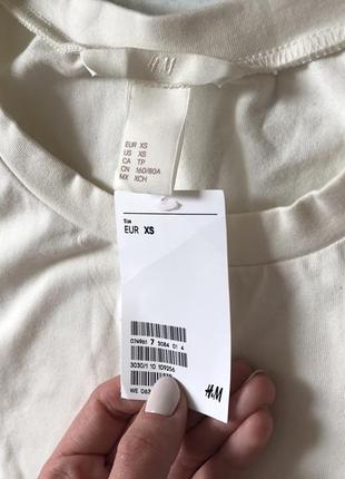 H&m новое платье хлопок белое ежедневное s m 364 фото