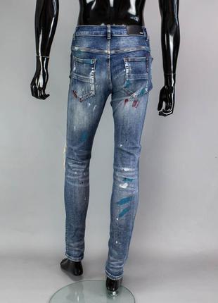 Зауженные стильные джинсы amiri.дизайнерские узкие джинсы.скинни.3 фото