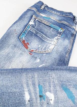 Зауженные стильные джинсы amiri.дизайнерские узкие джинсы.скинни.4 фото