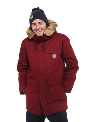 Зимова куртка парка carhartt wip x’siberian thinsulate parka red