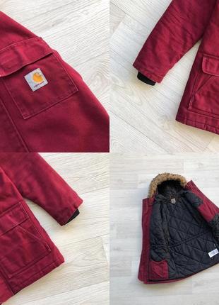 Зимова куртка парка carhartt wip x’siberian thinsulate parka red6 фото