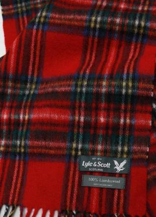 Шерстяний шарф lyle & scott шалик шотландія4 фото
