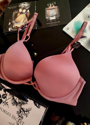 Пудровый бюстгальтер victoria's secret original bombshell add 2 cups super push up 32b 70b 75a3 фото