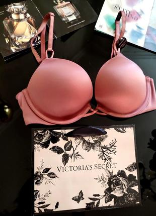 Пудровый бюстгальтер victoria's secret original bombshell add 2 cups super push up 32b 70b 75a2 фото