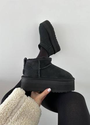 Ultra mini platform black угги уггі