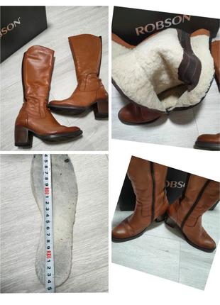 Зимові шкіряні чоботи сапожки жіночі 37 розмір