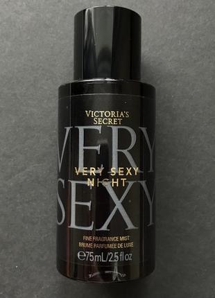 Оригинальный парфюм мини мист парфюмированный спрей very sexy night от victoria’s secret travel mist 754 фото