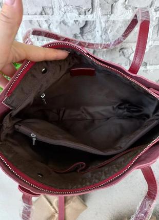 Женская кожаная сумка шоппер кожаный4 фото
