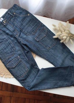 Стильные джинсы с накладными карманами f&amp;f 10-11 лет