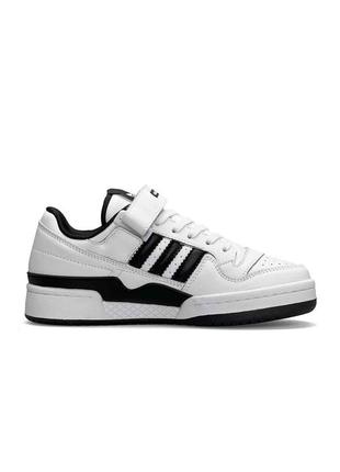 ✅жіночі кросівки adidas originals forum 84 low white black2 фото