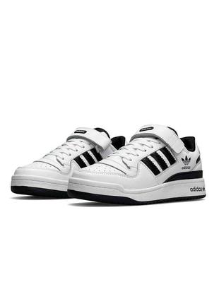 ✅жіночі кросівки adidas originals forum 84 low white black5 фото