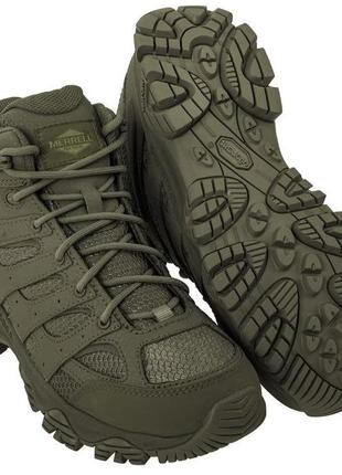Ботинки merrell moab 3 mid tactical waterproof - dark olive 43