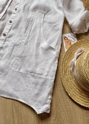 Сорочка лляна 100% льон медичний халат3 фото