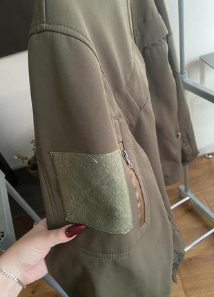 Військова тактична куртка мілітарі софтшел soft shell  кольору хакі-коричневого фірми pancer2 фото
