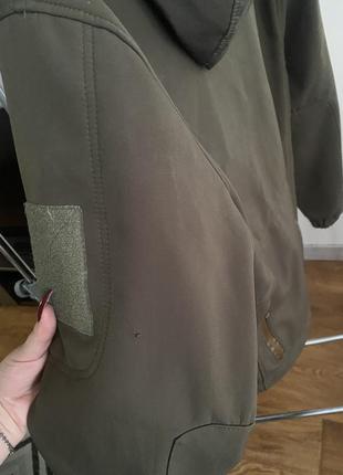 Військова тактична куртка мілітарі софтшел soft shell  кольору хакі-коричневого фірми pancer4 фото