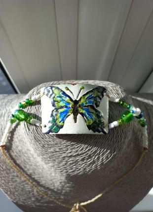 Шийное украшение "бабочка" авторства семейства козий2 фото