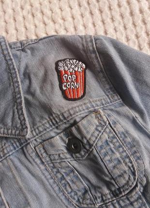 Джинсовка джинсовая курточка куртка с нашивками патчами пиджак жакет3 фото
