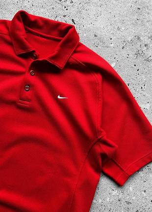 Nike court dri-fit vintage men’s red polo shirt винтажное поло4 фото