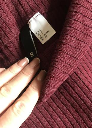 Базовий светр, кофта винного🍷 кольору h&m.4 фото