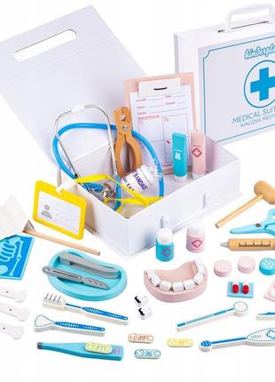 Деревянный набор маленький доктор медсестра чемодан