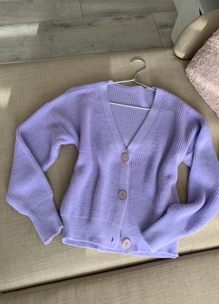 Кардиган светр бузкового кольору1 фото