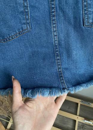 Коттоновая джинсовая юбка юбка5 фото