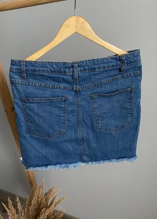Коттоновая джинсовая юбка юбка4 фото