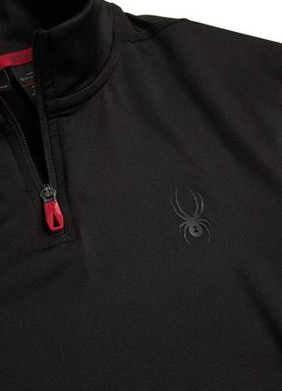 Чоловіча активна сорочка spyder – спортивний пуловер із довгими рукавами на блискавці black2 фото