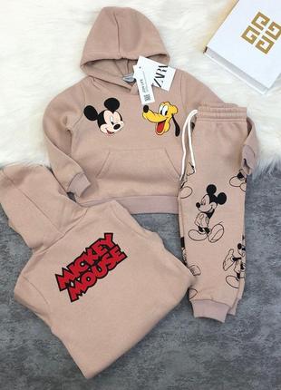 Теплий костюмчик mickey zara1 фото