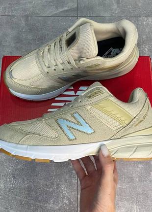 New balance 990 v5 beige кросівки