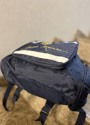 Стильний синій рюкзак в смужку7 фото