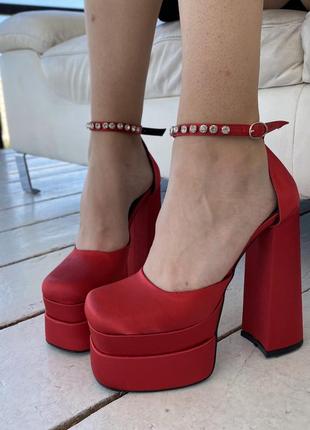Красные туфли в стиле версаче туфли в стиле versache 🛍2 фото