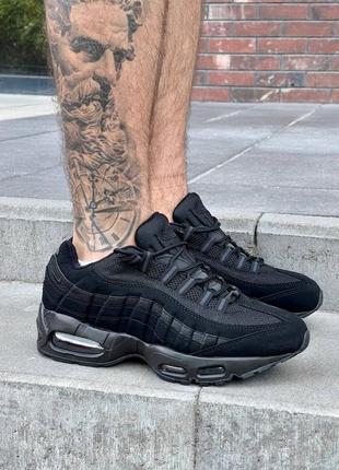 Мужские кроссовки найк чёрные nike air max 95 ‘black’