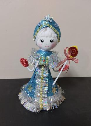 Интерьерные куклы дед мороз и снегурочка ручная работа (набор)