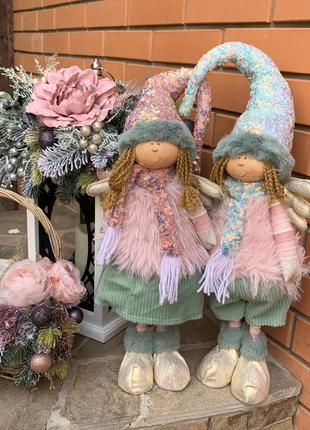 Квіти на ялинку , піон з декором, новорічний декор