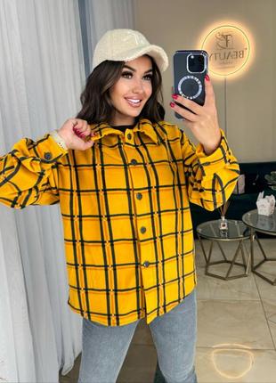 Тепла флісова жіноча сорочка в клітинку jav-683/5383