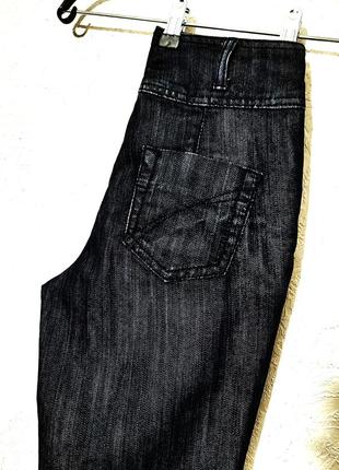 Tom tailor брендовые джинсы чёрно-синие скинни трубы прямые размер m/s на девочку 10-11-12-13лет8 фото