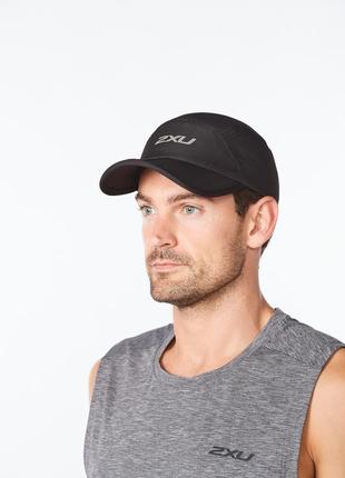 Кепка-2xu packable  run cap black/silver reflective