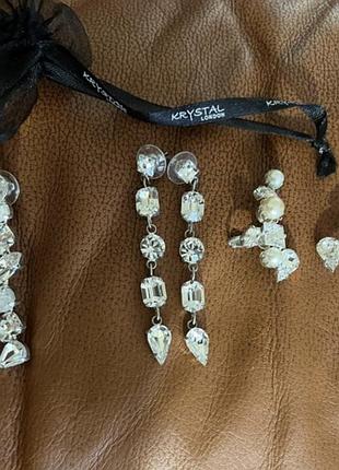 Krystal london. swarovski сережки