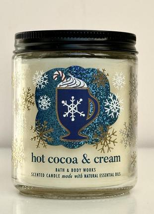 Парфумована свічка hot cocoa & cream від bath and body works