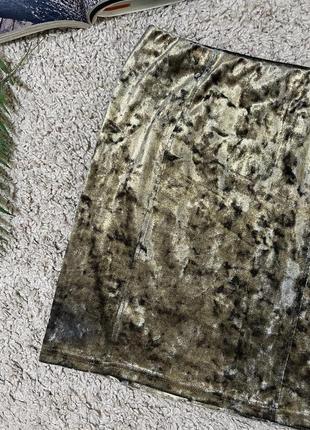 Бархатная мини юбка No19 3