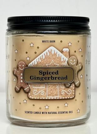 Парфумована свічка spiced gingerbread від bath and body works