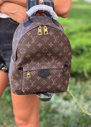 Рюкзак женский коричневый канва брендовый в стиле louis vuitton
