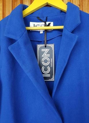 Синее пальто icon без подкладки.4 фото