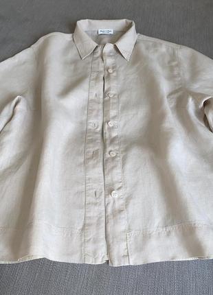 Сорочка рубашка лен-котон marco polo2 фото